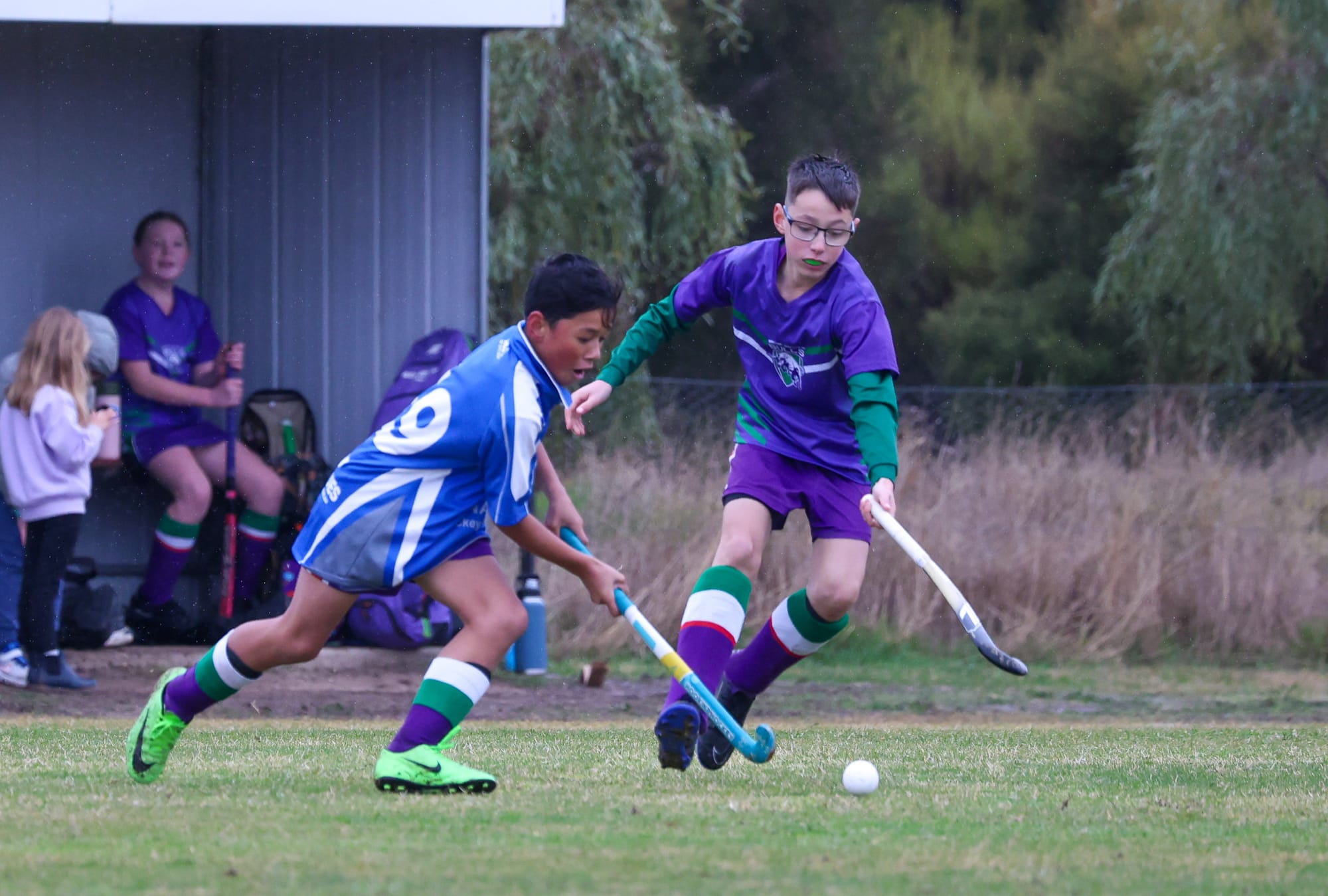 Rain Tests Hockey Skills