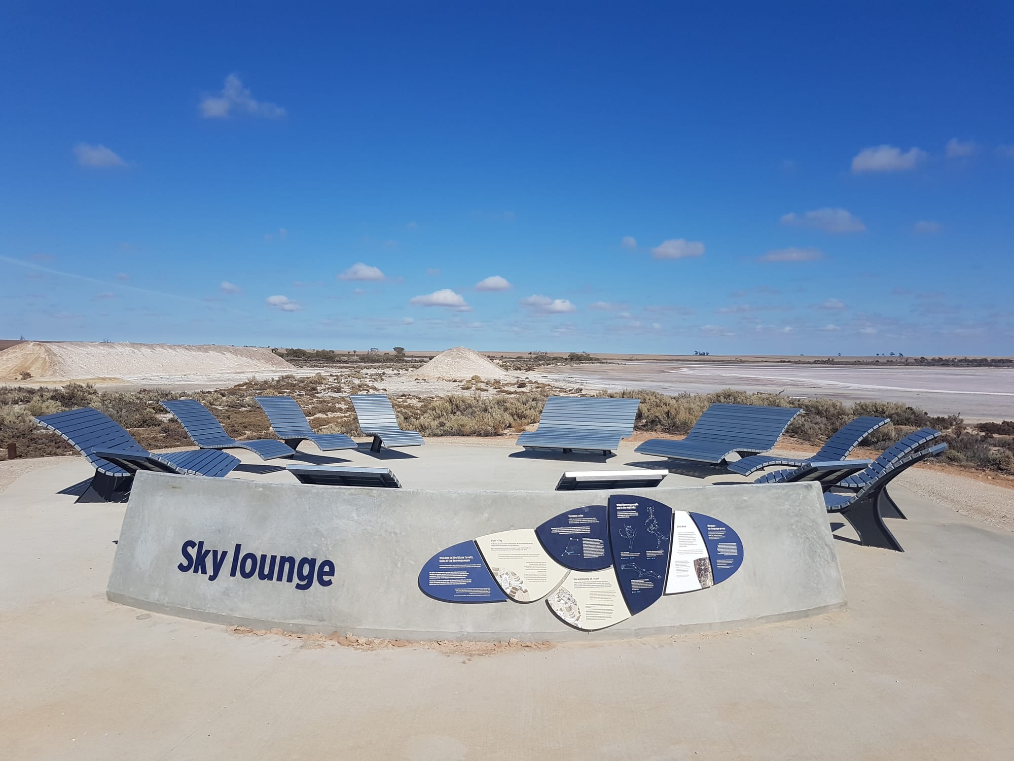 Lake Tyrrell's new Sky Lounge for after the sun goes down to take in the amazing night sky from an isolated location with reduced light pollution. You'll have stars in your eyes! Another opportunity for those interested in night photography (Candece Jay, hint hint!)