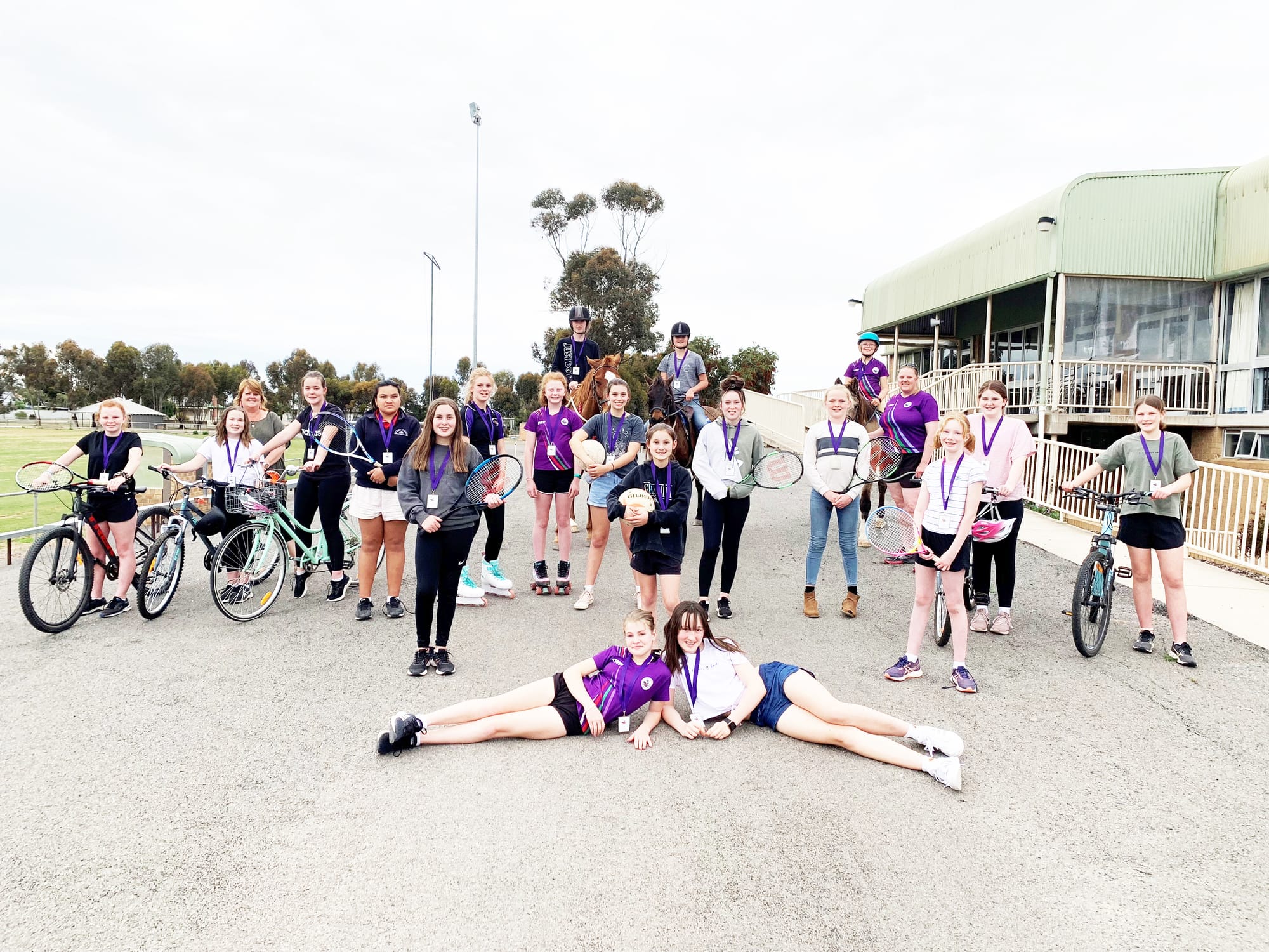 Birchip Young Netballers in COVID-19 Virtual Race