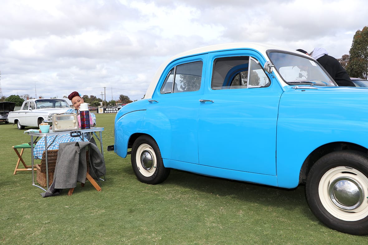 Kirsty Keys from Warracknabeal and her 1954 Standard 20 Cadet.