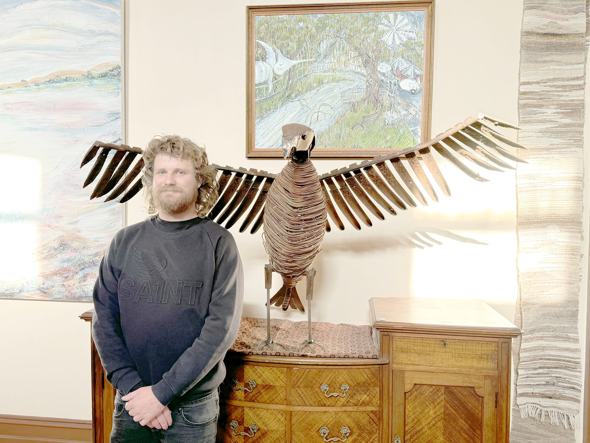 Joe Durie with his eagle.
