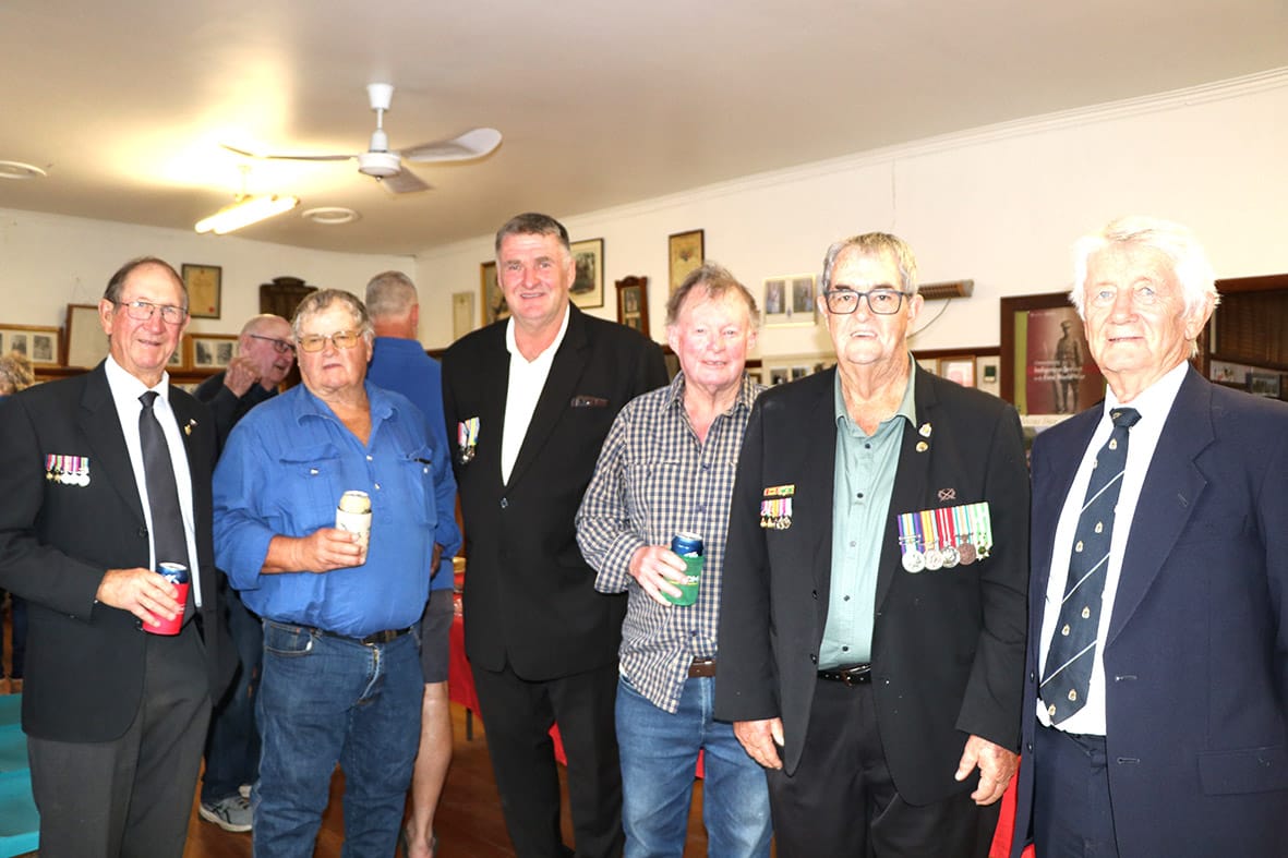 Left to right: Daryl Cooper, Garry Quirk, Ken Reid, Trevor Grogan, Sammy Floyd, and Geoff Brown.