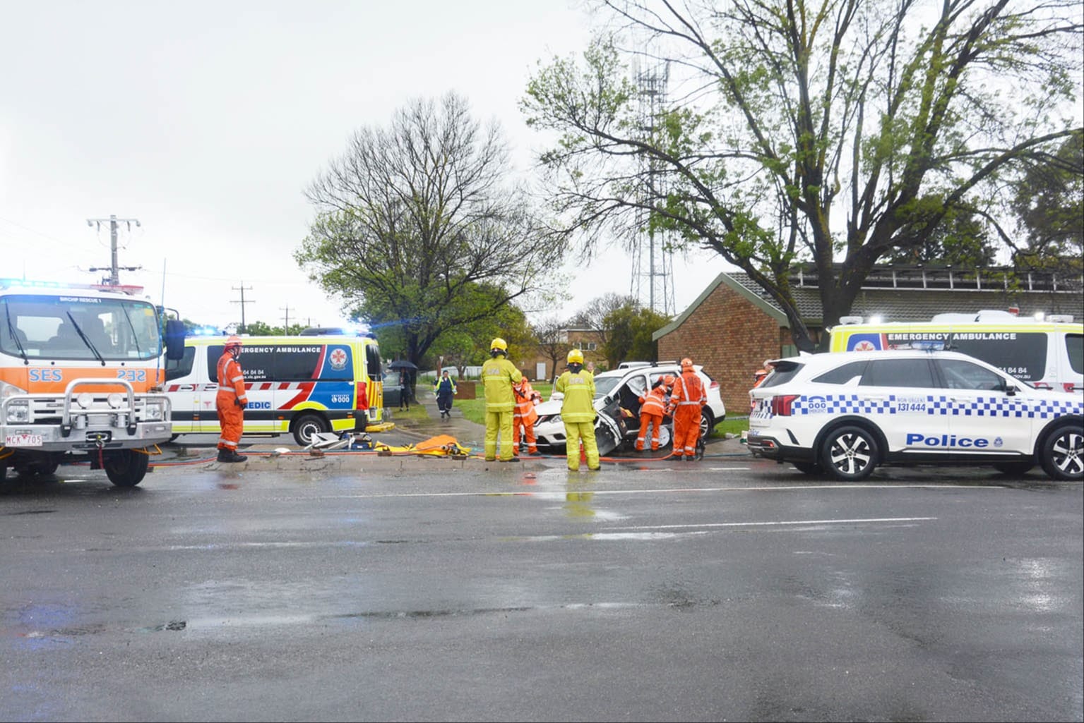 Collision at Highway Intersection
