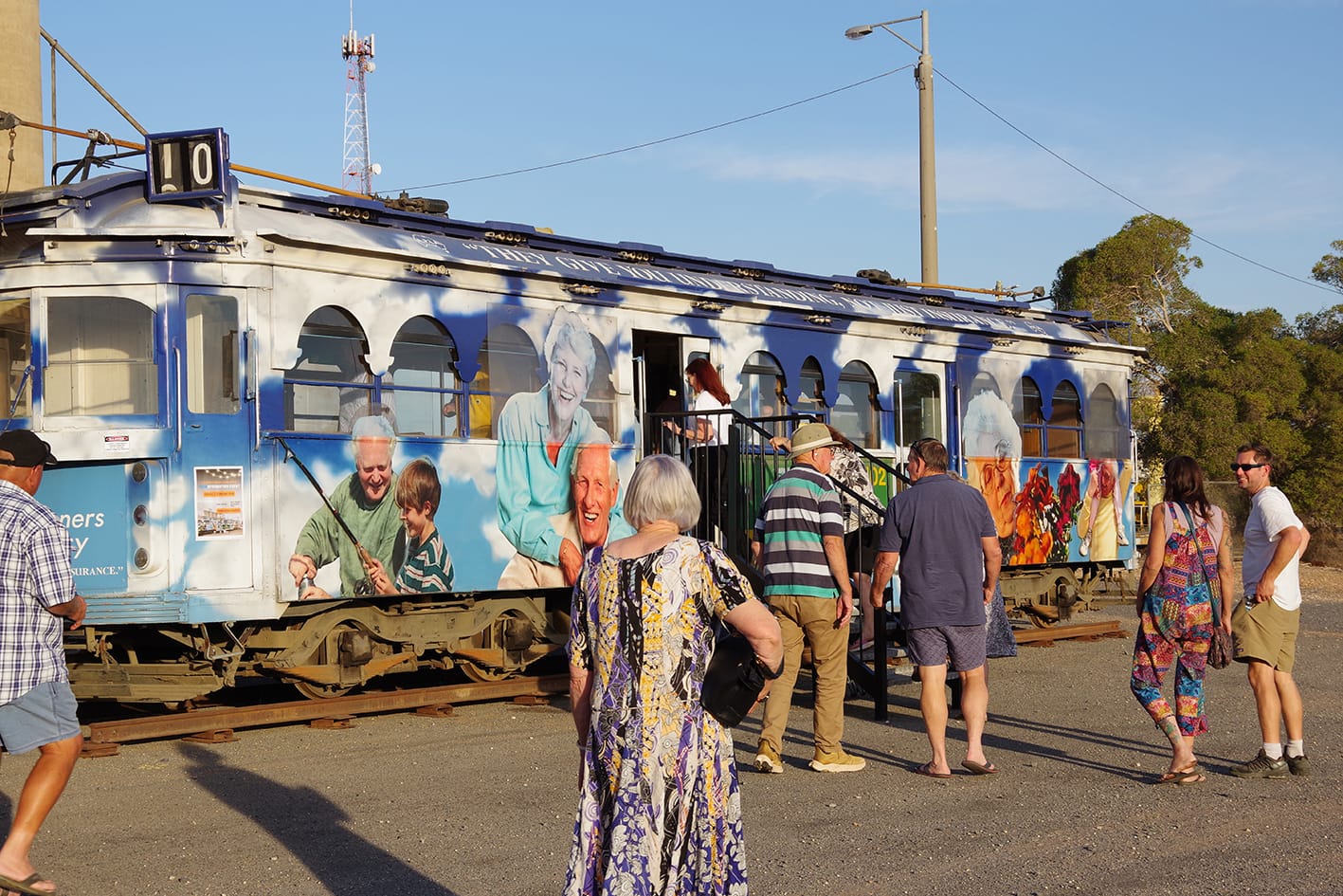 More than 40 people converged on the Donald Railway Precinct on Friday night to share their ideas and climb aboard the tram.
