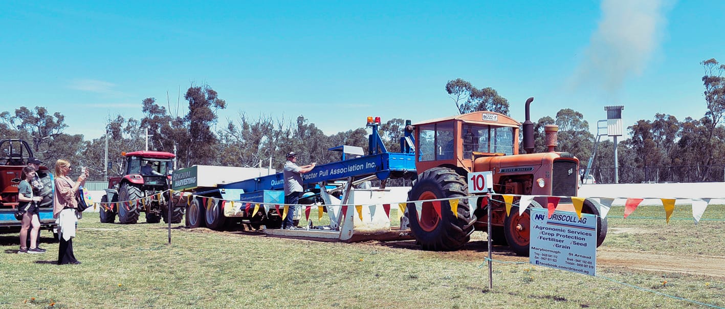 The tractor pull at last year’s Charlton Show included vintage and classic tractors.