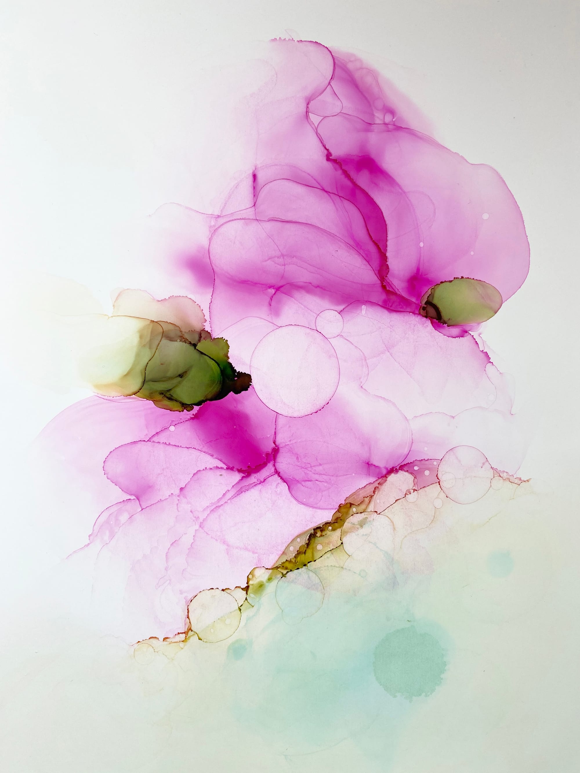 “Sweet Pea I” - Alcohol Ink