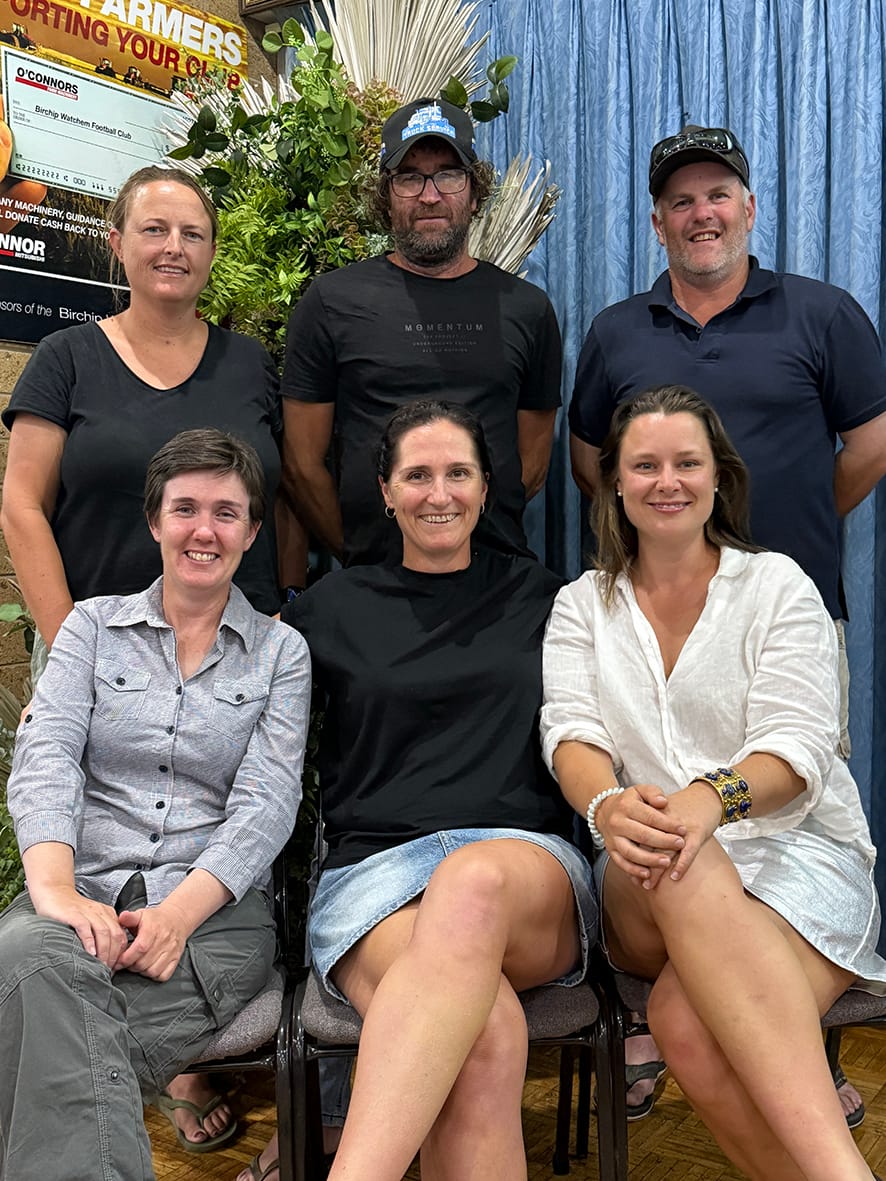 Winning team “Late Mail”, left to right, back row: Steph Coffey, Tim Coffey, Boyd Pickering. Front row: Kim Stewart, Kellie Matthews, Georgina Warne.