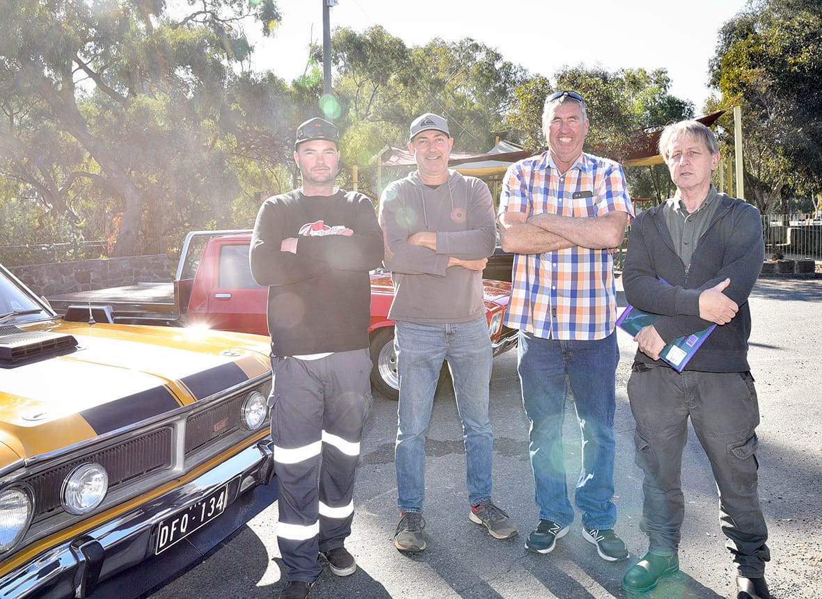 The executive of the newly formed “Wheels on A79” motoring club in Charlton are excited about the potential the club will offer to a wide range of motoring enthusiasts. Pictured (left to right) vice-president, Daniel Mulquiny; secretary, Andrew Wright; president, Dick Lee; and treasurer, Ian Walsh.