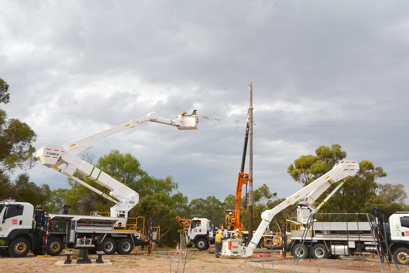 Work in progress close to the intersection of the Borung Highway and Elizabeth Street.