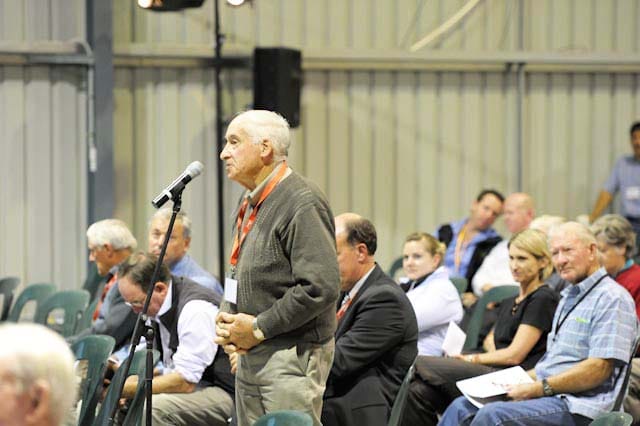 Seated at right, John at Horsham Conference.
