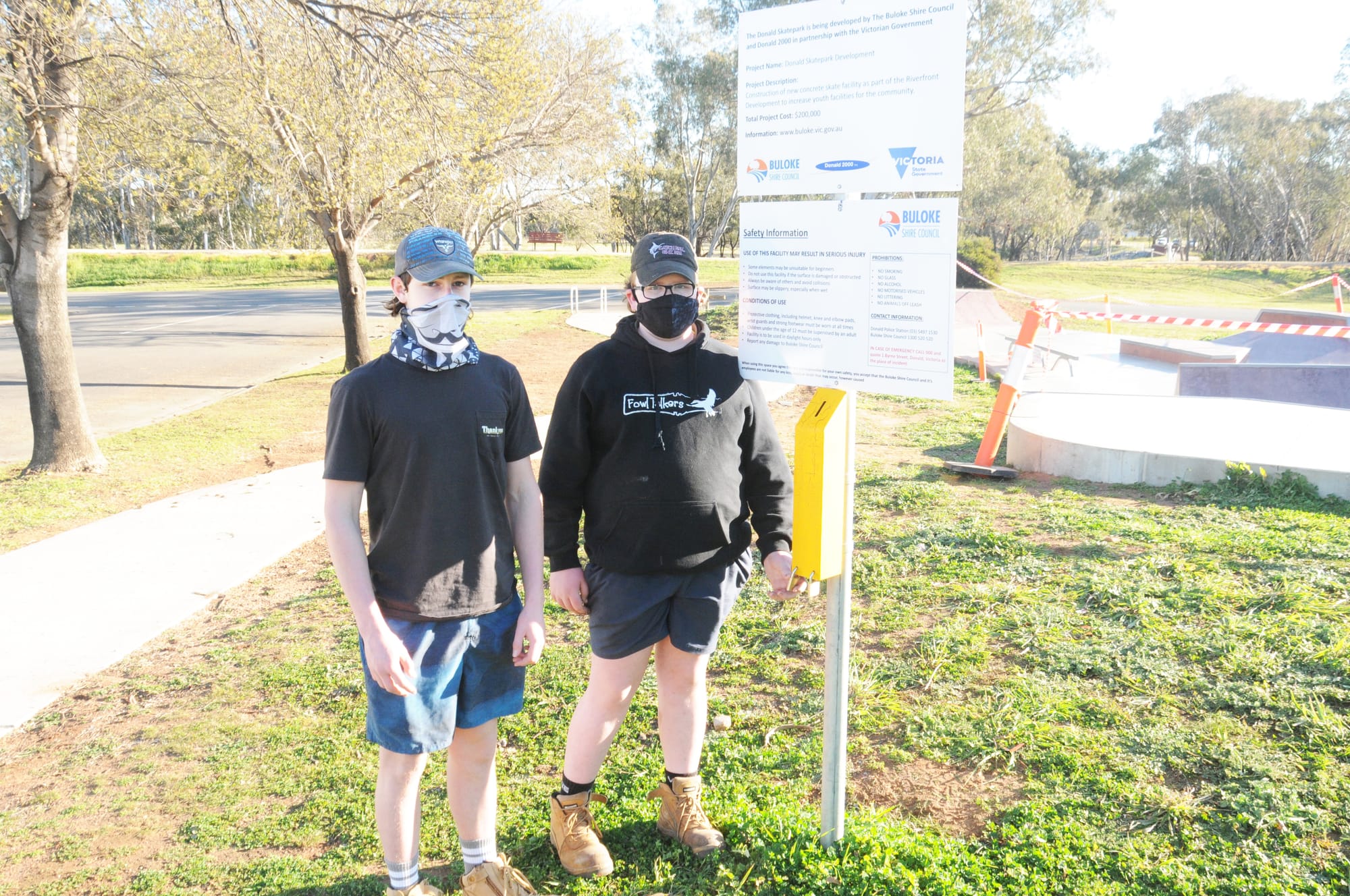 On-the-Spot Collection of Donald Skate Park Donations