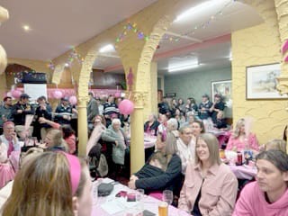 A sea of pink added to the dining experience as Charlton made a significant contribution towards aiding the work of BCNA.