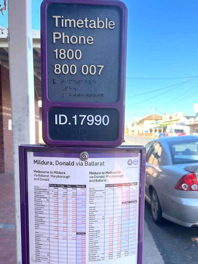 V/Line Timetable Discrepancy
