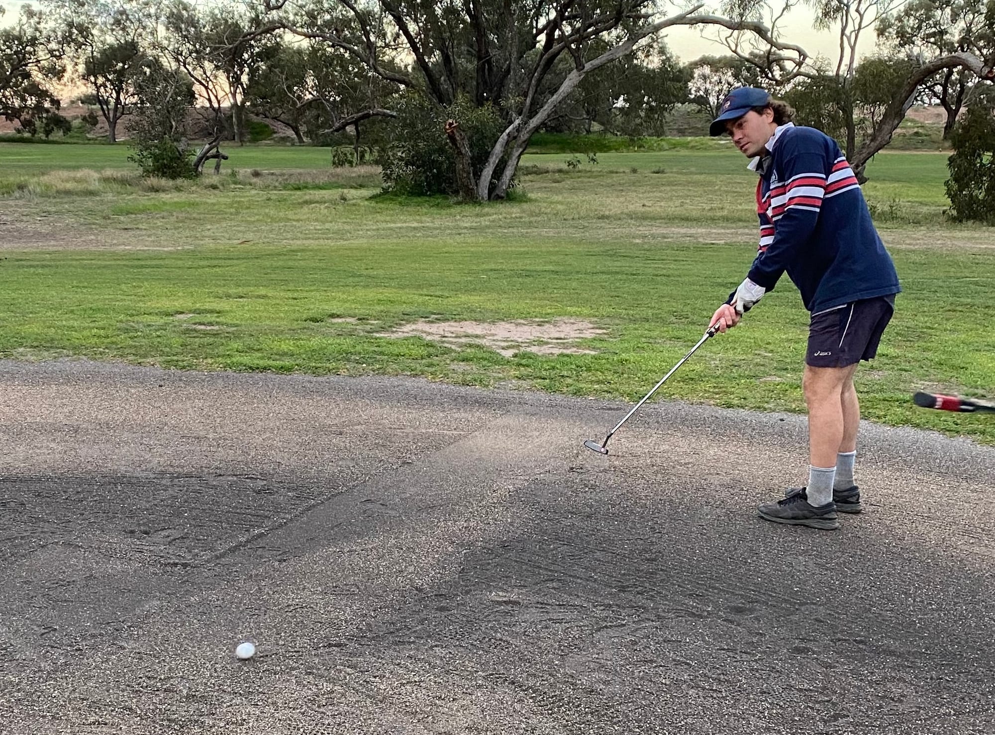 Saturday’s winner Harrison Christie putting.