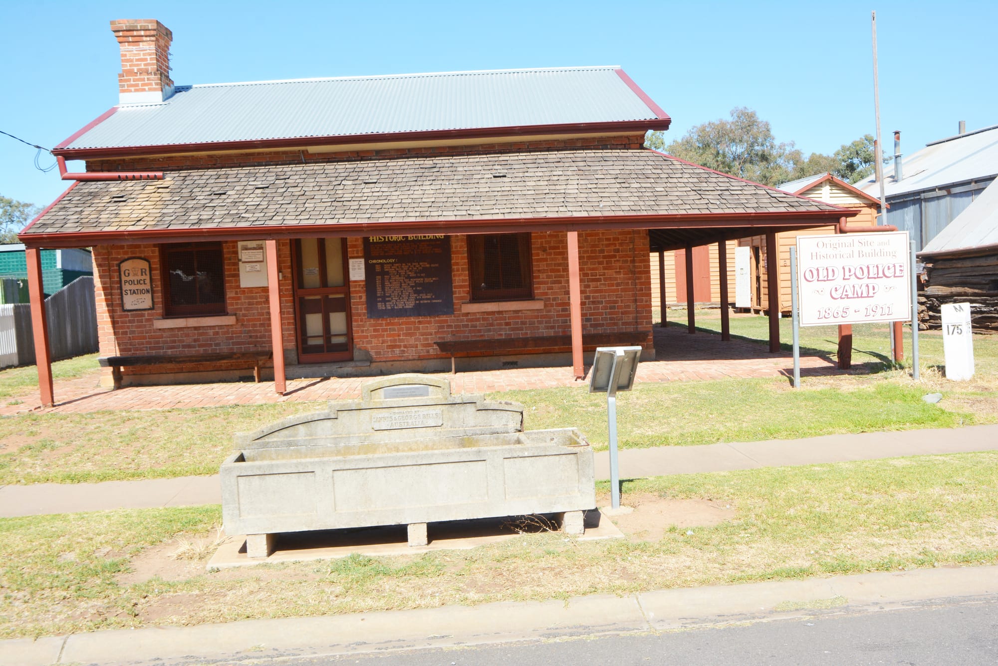 The trough at the front of Donald’s Old Police Camp.