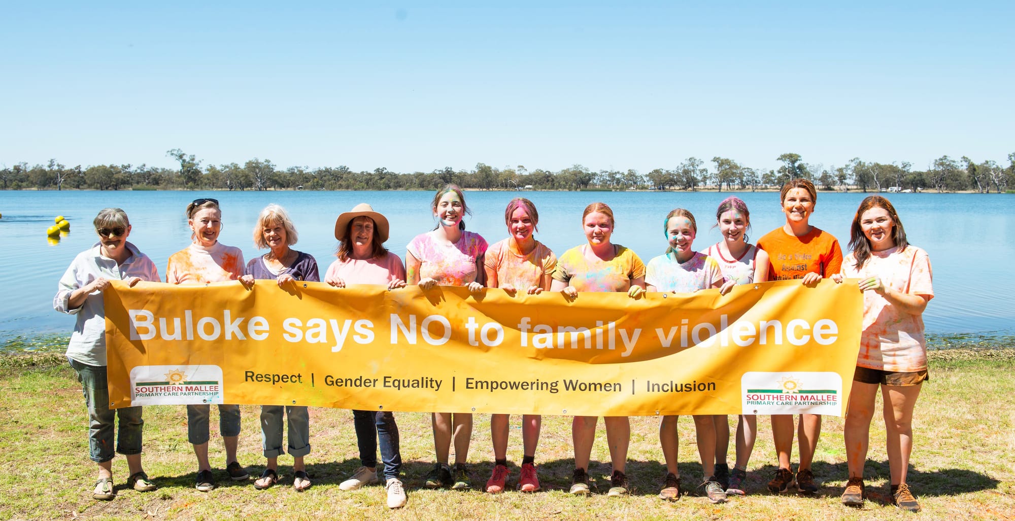 Organisers of the Wooroonook event including volunteers and staff from Charlton Neighbourhood House, Wycheproof Community Resource Centre and the Wycheproof Youth Group, left to right, Liz Richardson, Jacinta Miller, Carol Bennett, Deb Finlay, Kate Thompson, Paige Arnel, Matilda Bish, Whitney Jones, Libby Thompson, Averyll Loft, Xanthe Fitzpatrick.