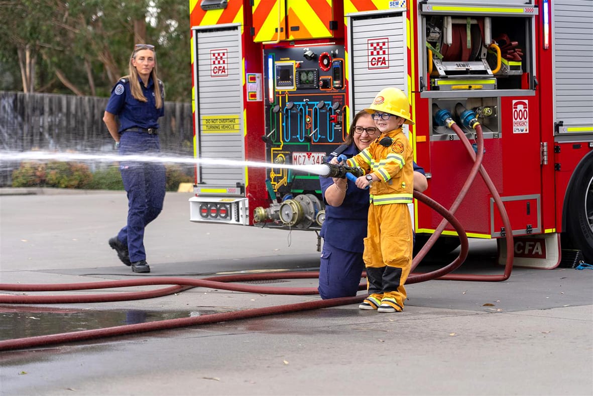 Ollie Dons Fire Gear for Good Friday