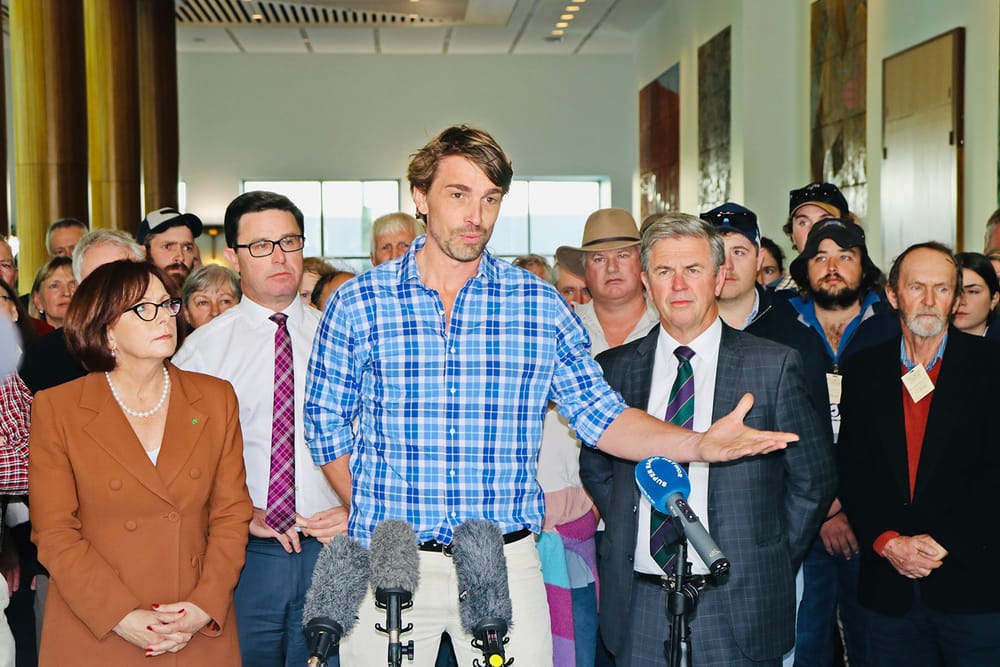 As Powerlines Rip Up Farming Land . . .“Food Production at Risk” post image