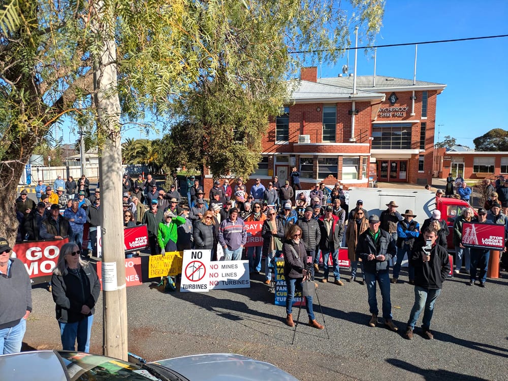 “No Show” From Transmission Company: Farmers Rally at Wycheproof post image