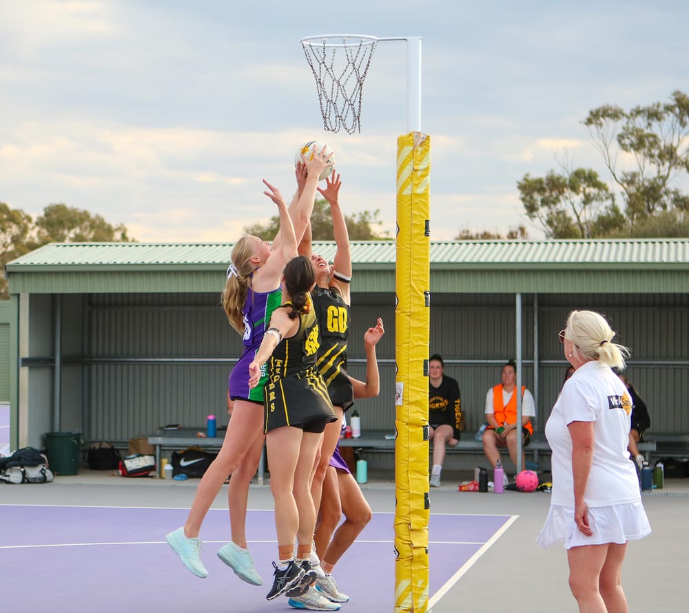 White Ribbons on Birchip Netball Courts post image