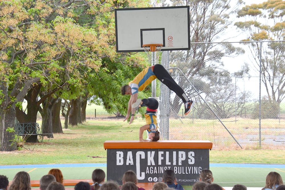 Backflips Against Bullying Back at Donald High School post image