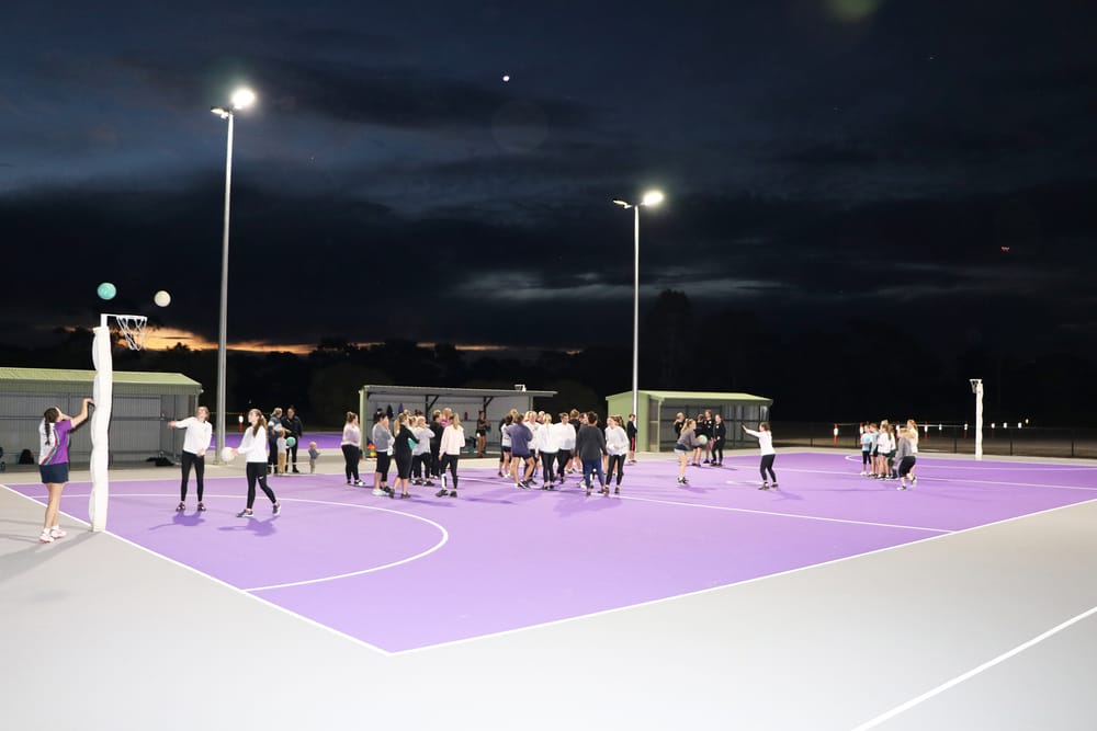 Netballers Out on Their New Courts post image