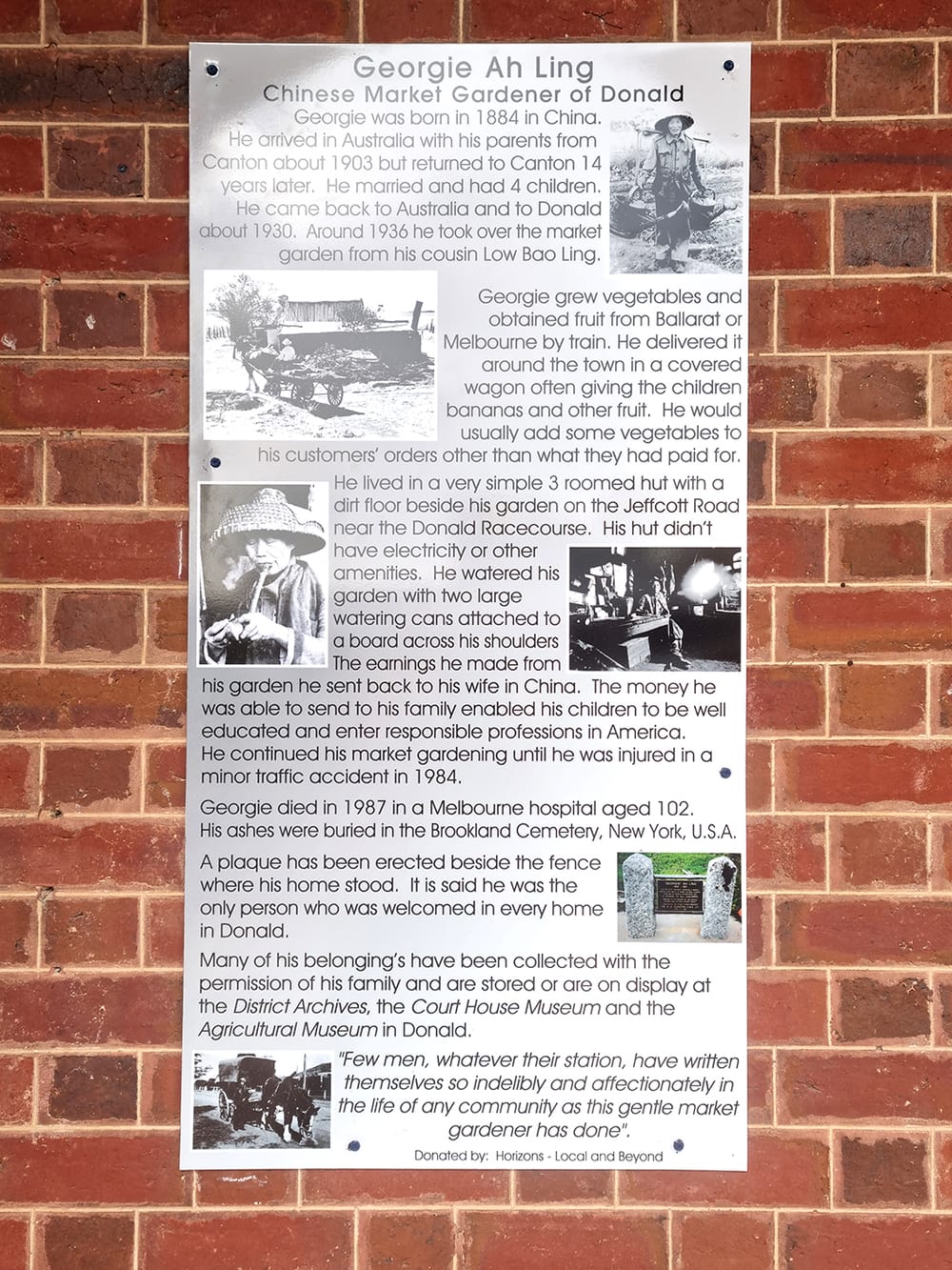 Georgie Information Board Erected post image