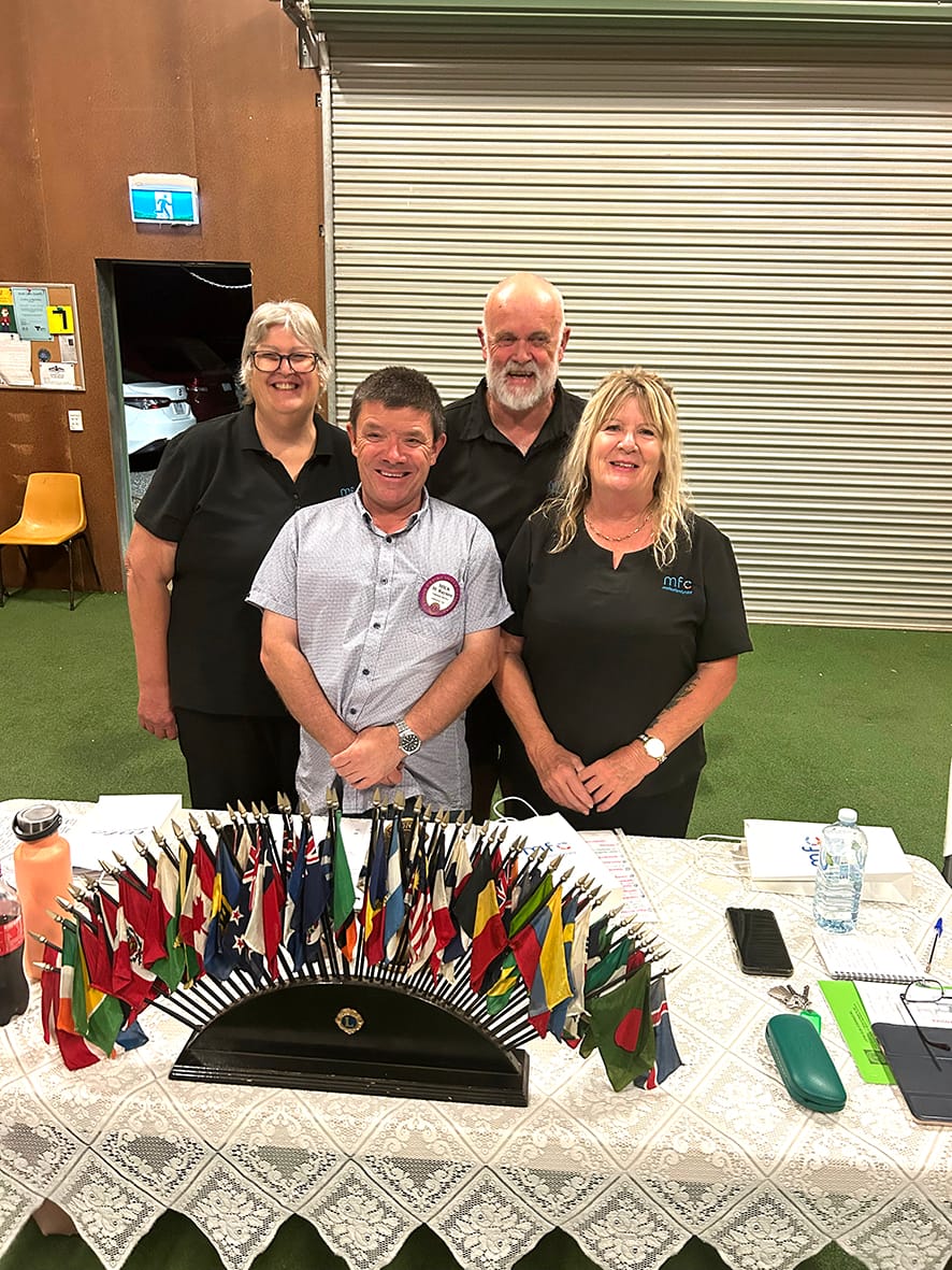 Mallee Care Workers Drop in on Lions post image